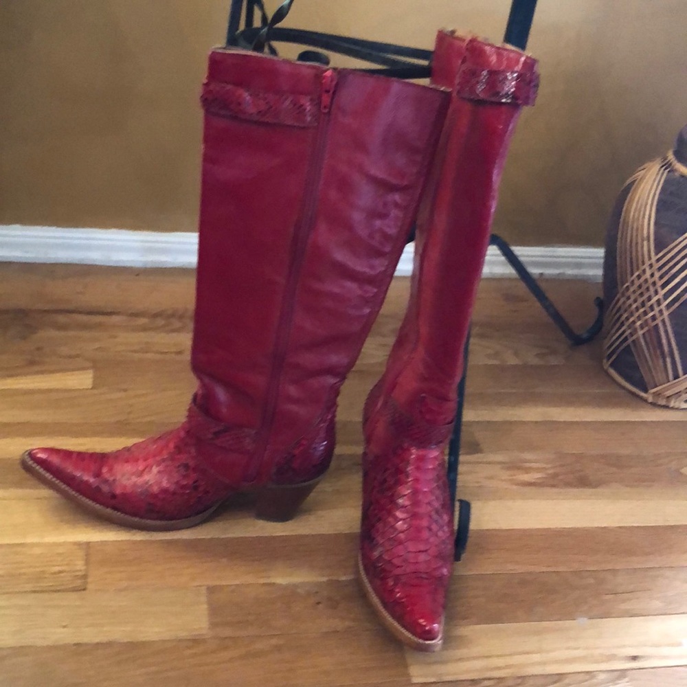 Leather Python Western Styled Boots! - image 3